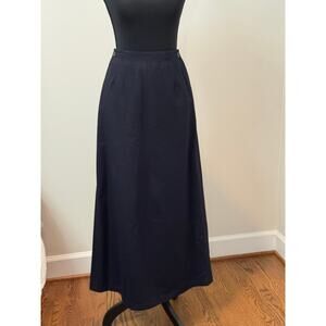Ann Taylor Black Wool Maxi Skirt